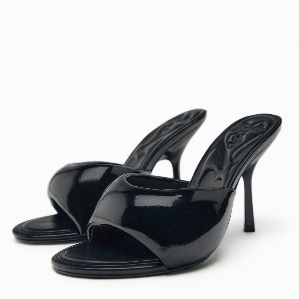 Zara Barbie Heeled Quilted Mules 8 - NWOT